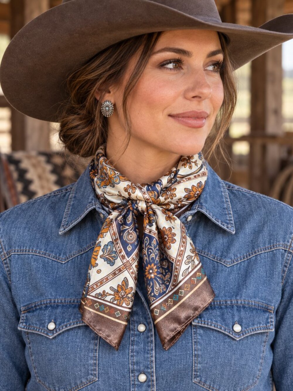 Texas Rose Scarf/Wild Rag